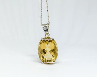 Female pendant, CITRINE, on 925 sterling silver