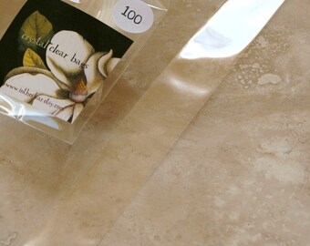 QTY 100 Ultra Clear Bags - Acid and Lignin Free - 1 x 8 Inches - Bracelet or Pen Size