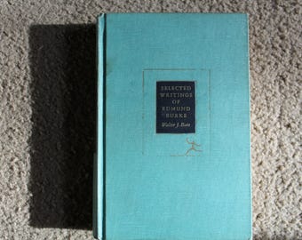 Vintage, Teal, 1960, Selected Writings of Edmund Burke, very good condition
