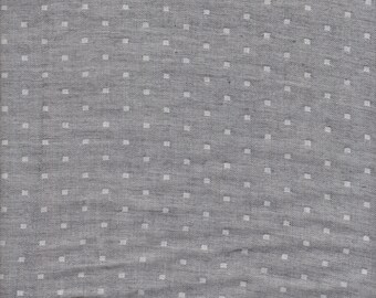 Robert Kaufman Double Gauze Chambray Dobby in Charcoal - Half Yard