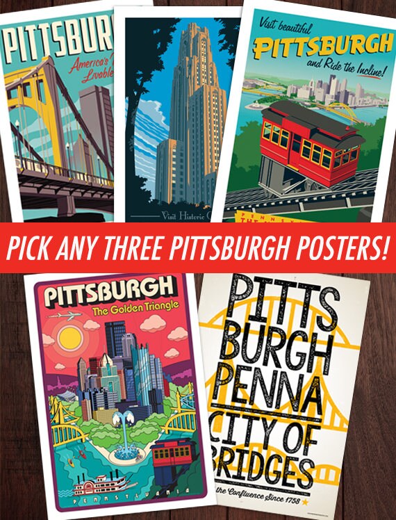 Pittsburgh poster Pittsburgh wall art Pittsburgh art print