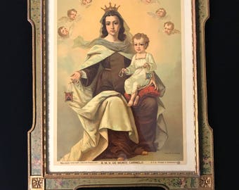 Framed Religious Madonna Print