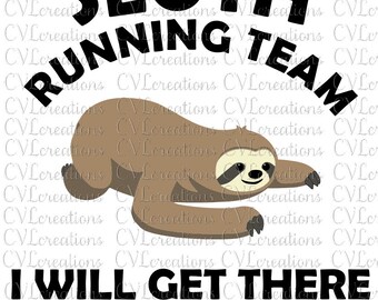 sloth svg running team