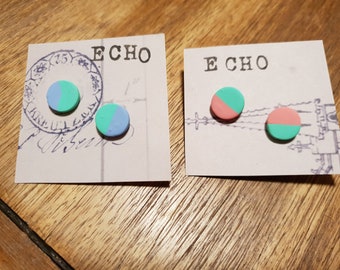 Pastel two tone stud