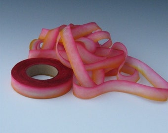 Hand Dyed SILK Bias-Cut RIBBON
