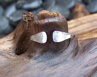 Sterling Silver Hammered Flare Ring