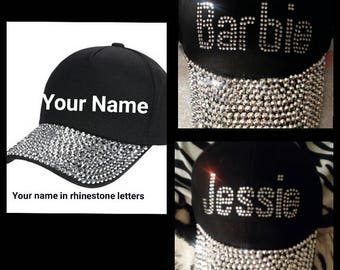 Personalized Bling Rhinestone Hat Baseball Cap