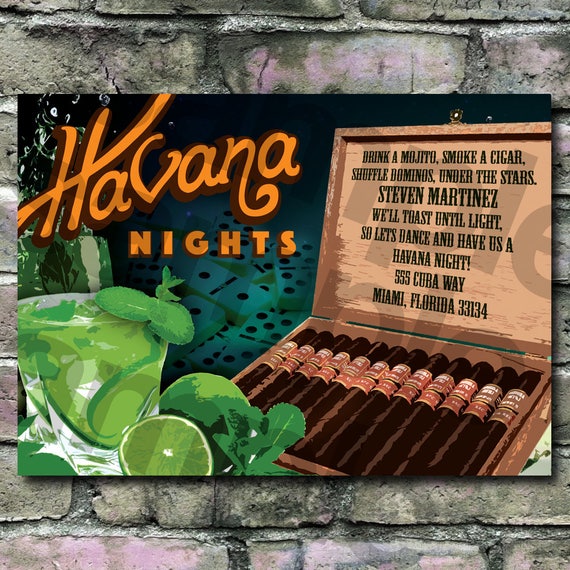 Havana Nights Party Invitation Wording 3