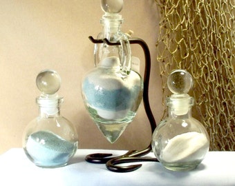 Personalized Unity Sand Ceremony Set "Amphora" with glass stoppers