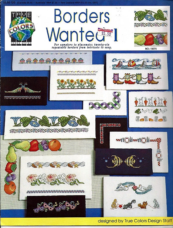 Borders Wanted I / True Colors Counted Cross Stitch Pattern