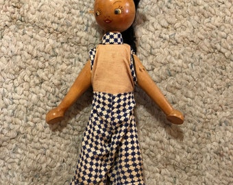 Wooden Folk Art doll