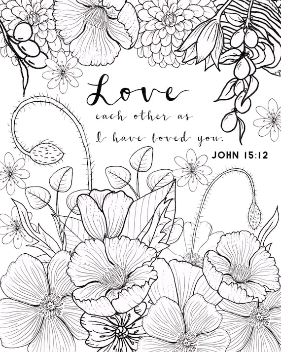 john 1512 coloring page love coloring page adult coloring page flower coloring page - Love Coloring Pages john 1512 coloring page love coloring page adult coloring page flower coloring page - Love Coloring Pages