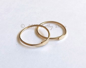 Gold Hoops, Endless Hoop Earrings, Small Sleeper Hoop gold filled simple Minimal jewelry Choose your size, womens gift for her