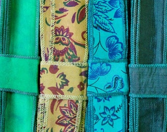 Silk Sari Ribbon, Silk Trim, 4 colors, R33