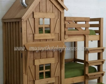 Rustic Cabin Bunk Bed