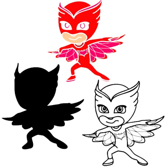 Download PJ Masks Catboy Owlette Gekko SVG DXF Eps Layered Cut Files Cricut Designs Silhouette Cameo ...