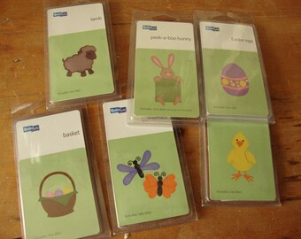 Quickutz dies for Spring Easter 2"x2" die cuts never used basket lamb easter bunny egg duck butterflies paper crafting tools supplies