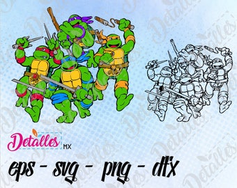 Teenage mutant ninja turtles tmnt clipart SVG Cutting Vector Eps High Quality design files ai eps for Cricut and Silhouette Cameo