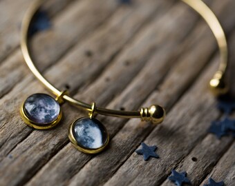 Custom Birth Moon Charm Bracelet - Multiple Moon Dates - Gift for Mother's Day, Anniversary, Birthday, Christmas, BFF - Custom Moon Bracelet