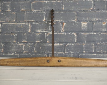 French vintage giant decorative corkscrew, or, vintage woodworking drill, antique tools, auger bit
