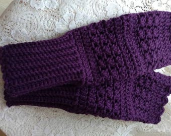 Majestic Purple Fingerless Gloves