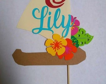 Moana Cake Topper, Moana Inspired Cake Topper, Moana Boat Cake Topper
