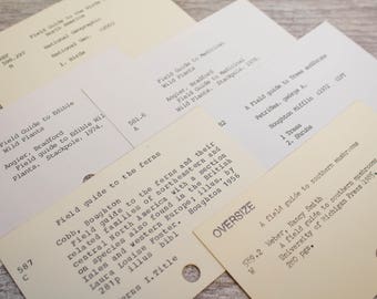 Vintage Plant Field Guldes Card Catalog Library Naturalist Gardner Ferns Medicinal Gift Tag