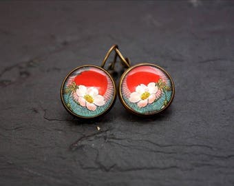 the Japan cherry blossom Stud Earrings