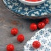 Lot of 20 CINNABAR Round Flower Carved FireBrick Red Loose Beads Chinese Carving Floral 20pcs CHOOSE Size 6, 8, 10, 12mm Ships Same Day from