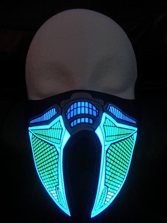 Cyber 2 LED Sound Activated Rave Mask for DJ Edc Ultra