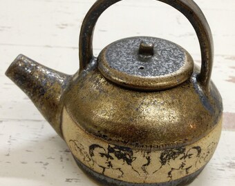 golden tea set - boys with lilies (boys kissing) . made to order