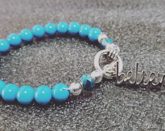 Lugh Blue Beaded Charm Bracelet