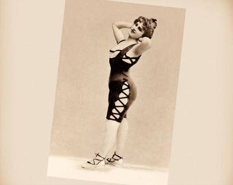 Bathing Beauty New 4x6 Vintage Postcard Image Photo Print BB12