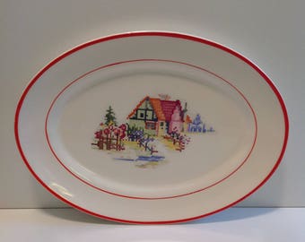 Crooksville pottery platter