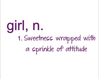 Girl Definition Vinyl Wall Decal Vinyl Wall Decal Girls Nursery Bedroom Playroom Wall Decal Girl Definition Wall Decal