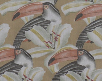 Toucan Tropical Bird Fabric 40 x 34 Marcus Brothers Textiles Remnant