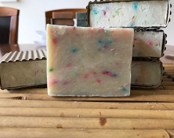 Birthday cake - vegan, cold process soap
