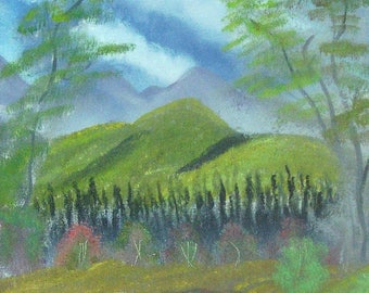Oil Painting No: 008- Green Mountain.