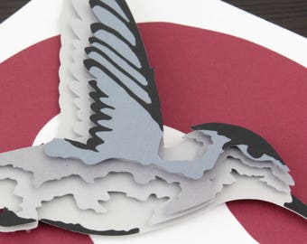 3D Paper Hummingbird in Flight