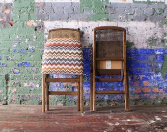 Mid Century Foldable Wicker Chairs by Stakmore Company