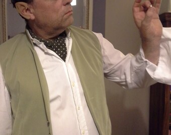 Sage Green Velvet Waistcoat. Hobbit Waistcoat. Bilbo Baggins-Inspired. Velvet Jerkin. LOTR Cosplay.