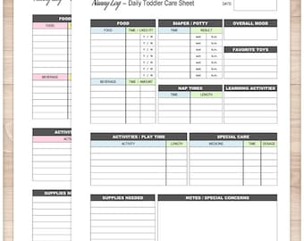 Printable Nanny Duties Checklist Daily Task List Nanny