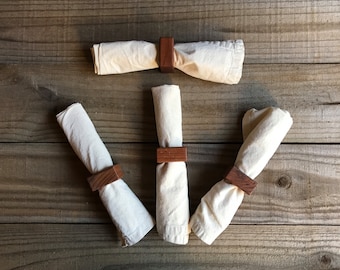 Mid Century Teak Napkin Rings - Set of 4