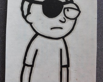 Evil Morty Fan Art Vinyl Decal Sticker