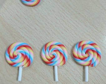 5/10/15 Clay Candy Lollipop (2.5cm*3.6cm), Crafts, Cell Phone Deco, Frame Embellishment, Needle Minder