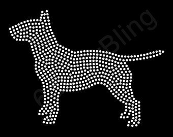 Staffordshire Bull Terrier Dog Breed Rhinestone Iron-on Crystal Bling Transfer Hot Fix Applique - Make Your Own Shirt DIY!