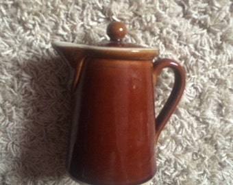 Lovely Vintage Denby Stoneware Brown Glazed Coffee Pot!