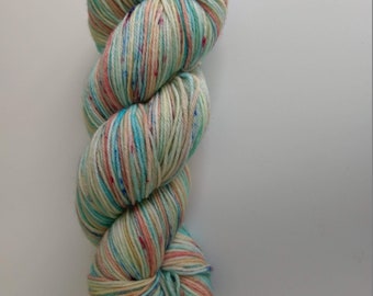 Sun, Sea and Sand hand dyed fingering weight yarn 100g