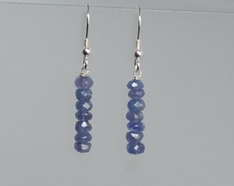 Sterling Silver Genuine Tanzanite Earrings