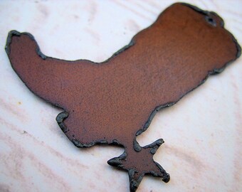 Steel Cowboy Boot Pendant - Focal Bead